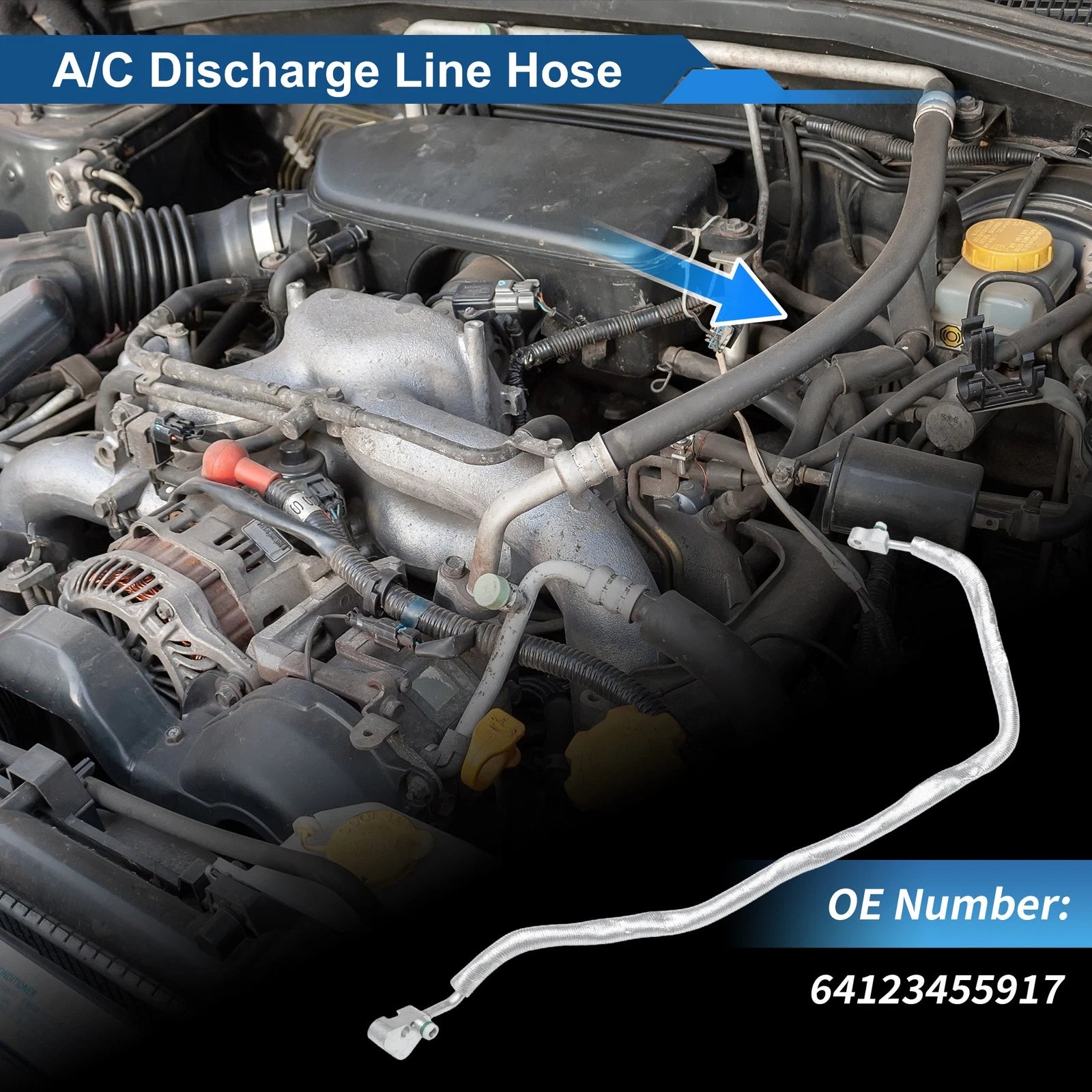 A/C Refrigerant Liquid Hose for BMW X3 (2004–2010) No. 64123455917