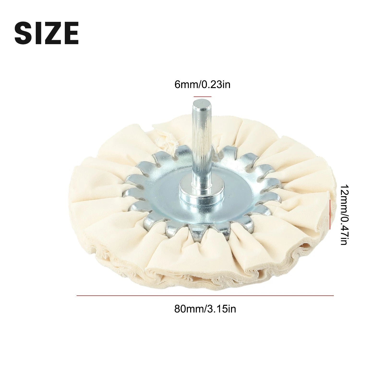 Buffing Wheel 80mm for (3 Inch Cotton Polishing Wheel)