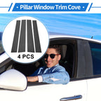 Set of 4 Door Pillar Window Trim for Mitsubishi L200  Carbon Fiber