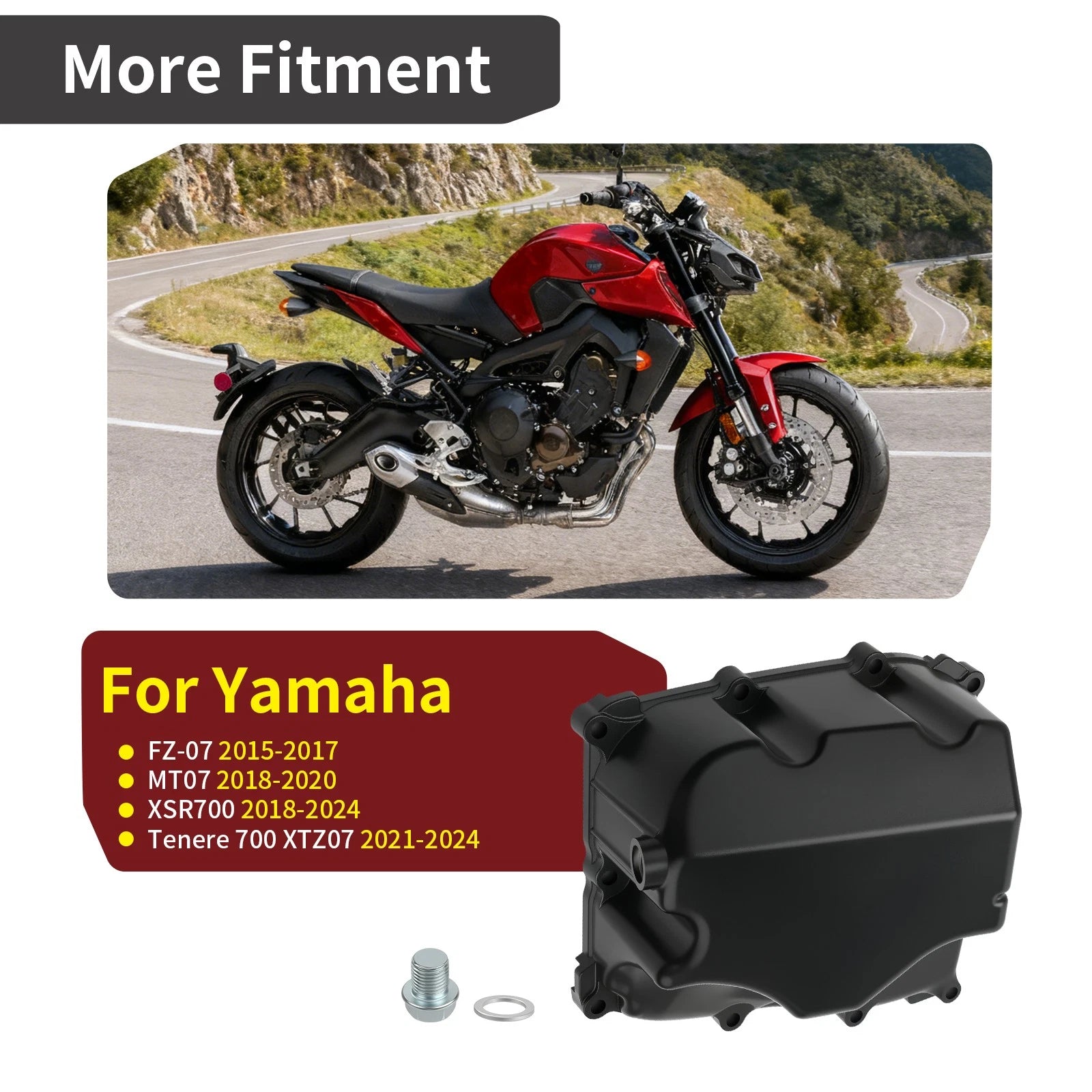 Oil Pan Strainer Cover for Yamaha FZ07 MT07 XSR700 Tenere 700 (2014–2023)