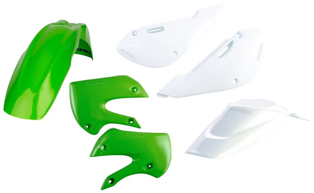 Acerbis Plastic Kit for Kawasaki KLX110 & KX65 (2000–2009) - Green