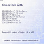 Clear Lens Headlight Assembly for 2015–2017 Ford F-150 Without HID