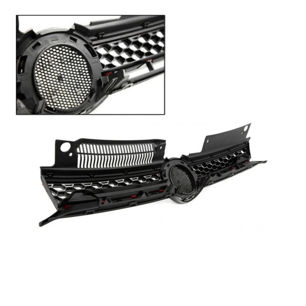 Front Main Centre Grille for VW Golf (2010–2013) Black with Red Slats