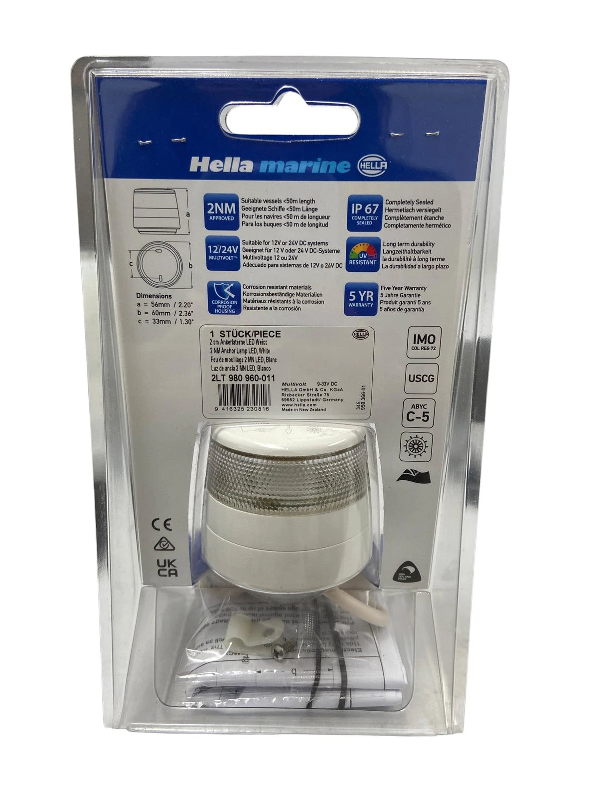 Hella Marine Naviled 360 Navigation/Anchor Lamp LED for Marine (2nm)