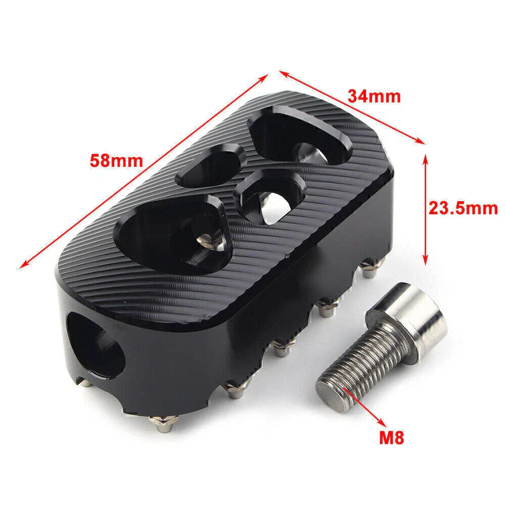 Universal Chrome Anti-Skid Gear Brake Shift Peg Pedals for Harley