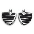 Chrome Wing Mini Floorboards w/ Adapters for Suzuki Marauder 1600 (2004–2006)