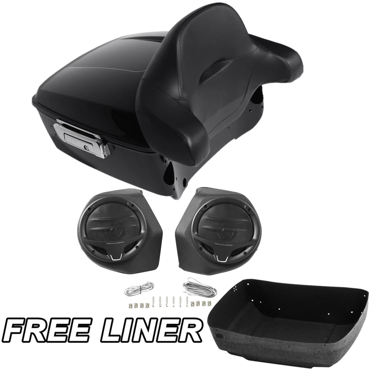 Trunk Backrest Pad & Speakers for Harley Electra Glide (2014–2025)