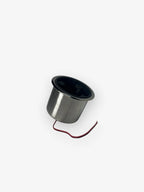2X LED Stainless Steel Cup Holder w/ Insert for TH Marine (3 5/8in Cutout)