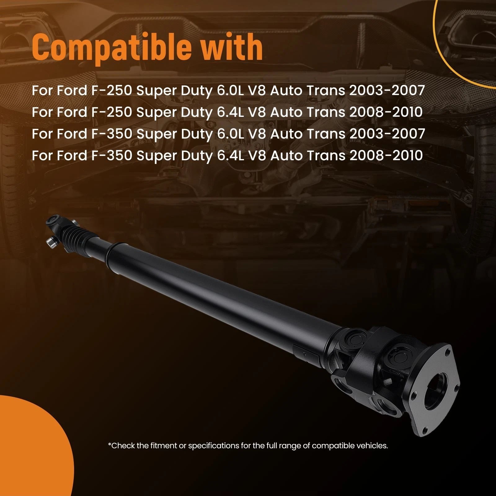 Front Driveshaft for Ford F250 F350 Super Duty (2003–2010) 4WD Diesel
