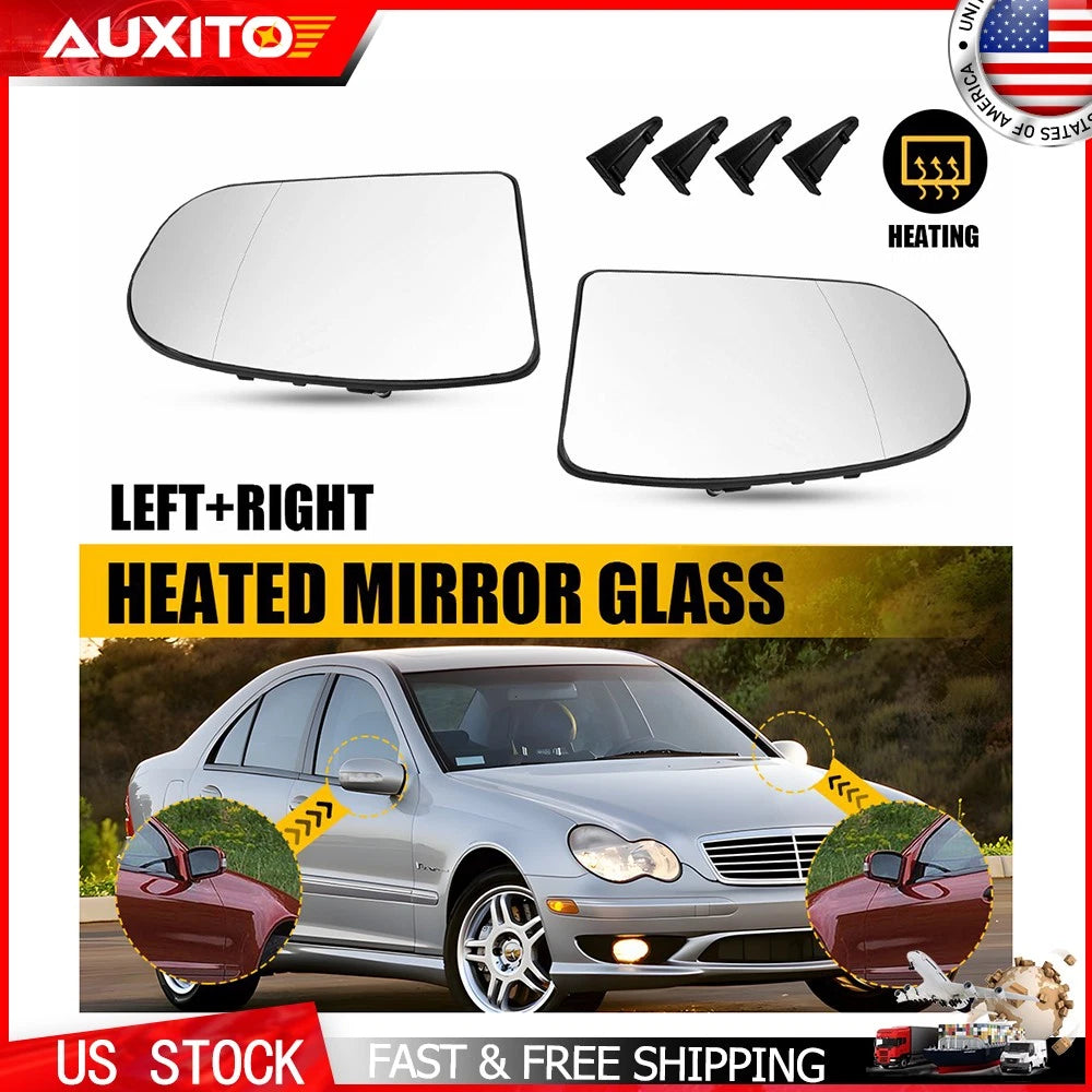 Heated Side Mirror Glass for Mercedes-Benz C-Class W203 (2001–2007)