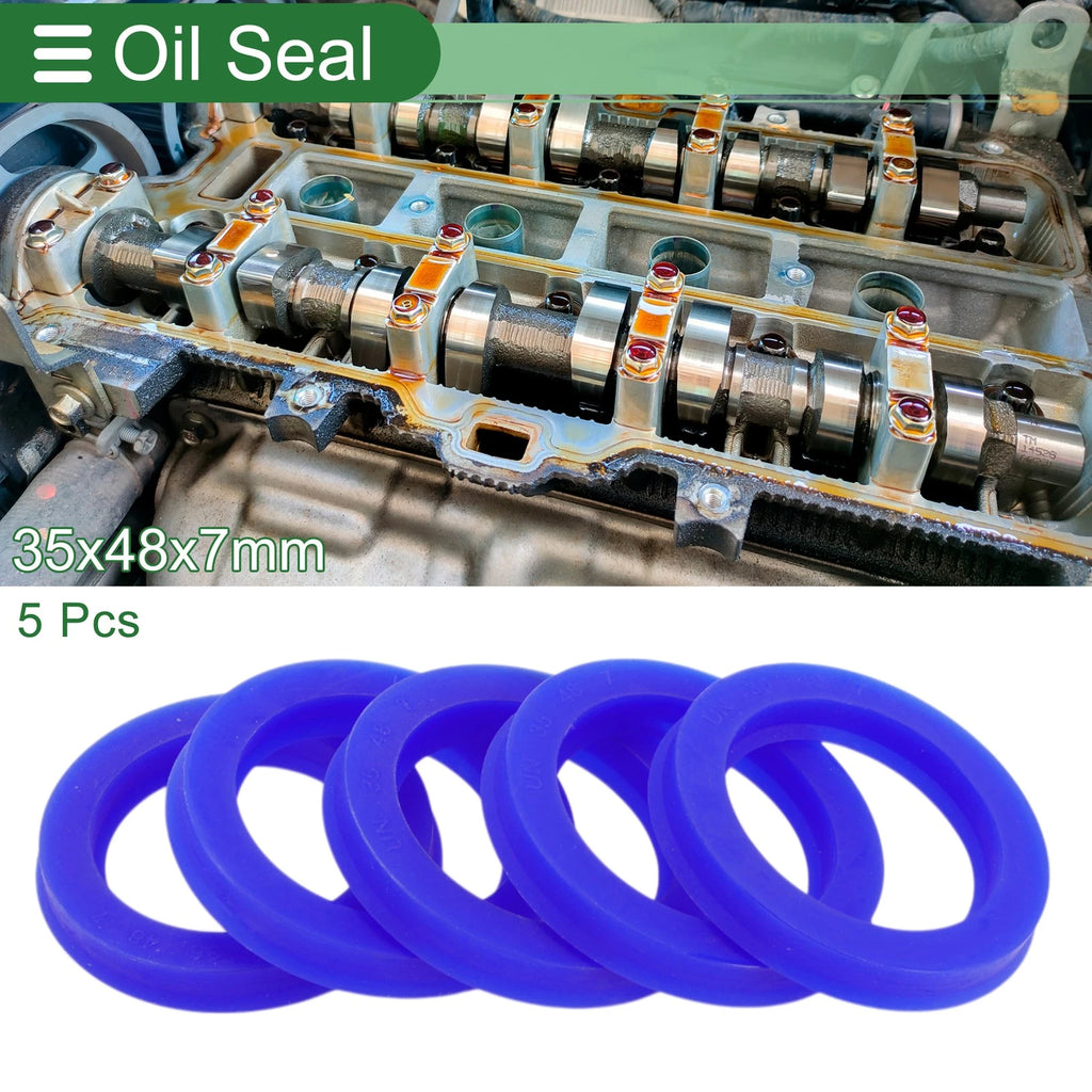 Set of 5 Oil Seal Rotary Shaft Seal 35x48x7mm High Pressure for Various Models