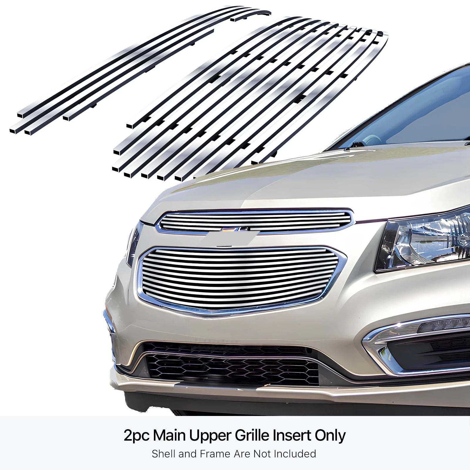 Stainless Chrome Billet Grille Insert for Chevy Cruze (2015-2015)