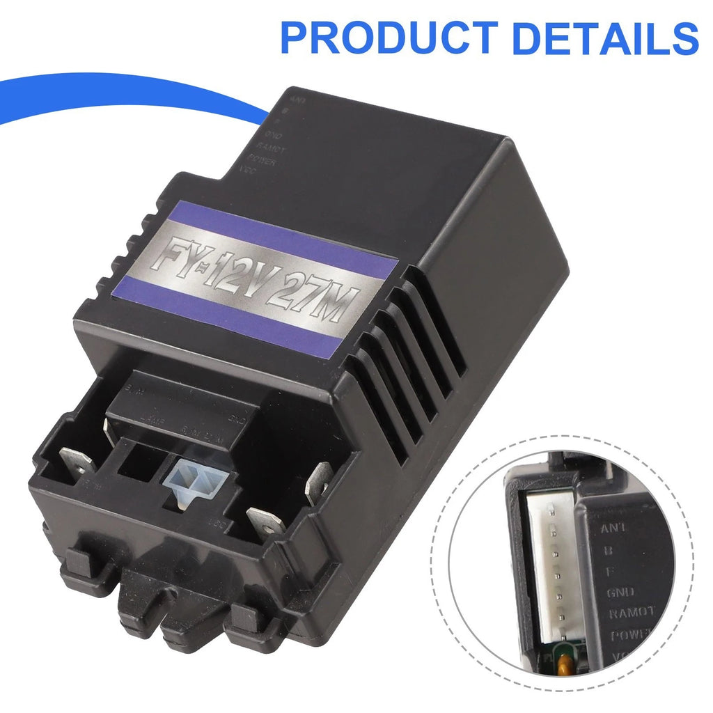 27MHz Remote Control Receiver for Electric Car Toy (6V 12V)