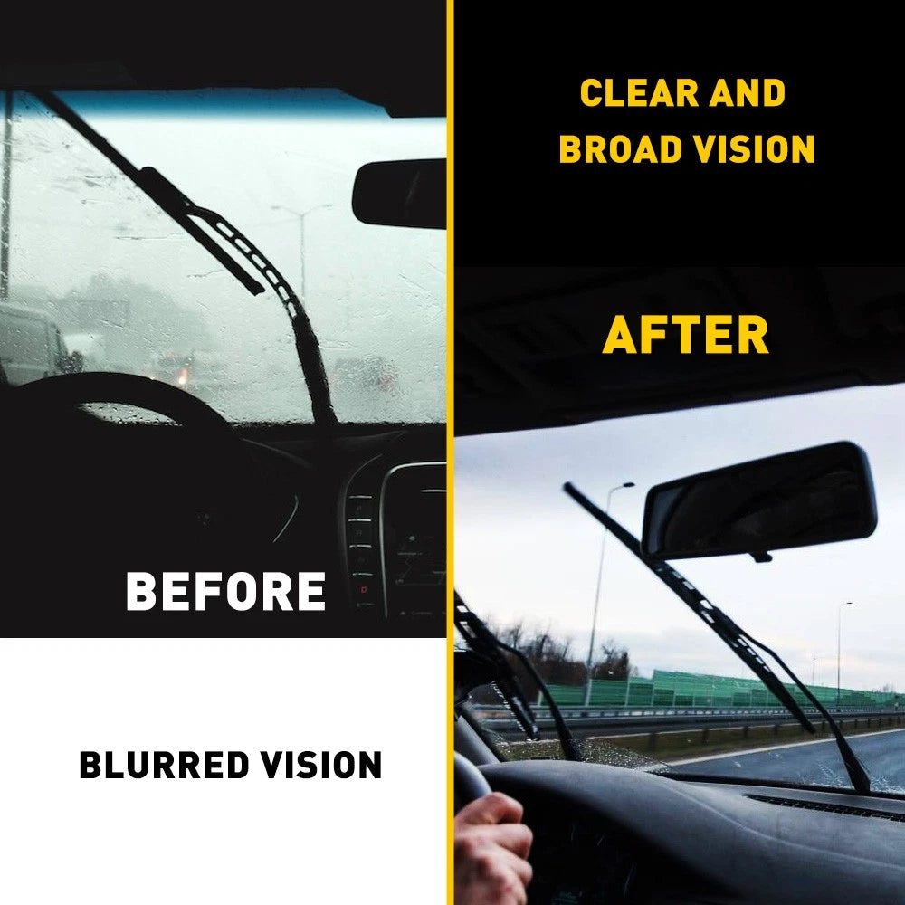 Set of 4 Silicone Windshield Wiper Blades for Universal Cars (28")