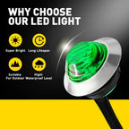 10x 3/4" Green LED Strobe Marker Lights 12V 24V IP67