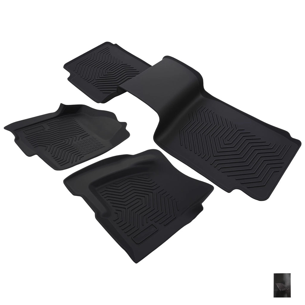 All Weather Floor Mat for Chevy Silverado 1500 2500 (1999–2006) Black Anti-Slip
