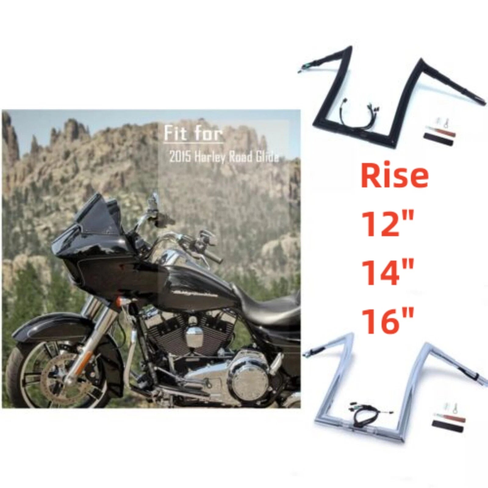 Prewired 1.5"/1.25" Handlebar for Harley Road Glide (2015)