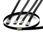 12" 5MM Stainless Black Self-Locking Zip Tie for X5