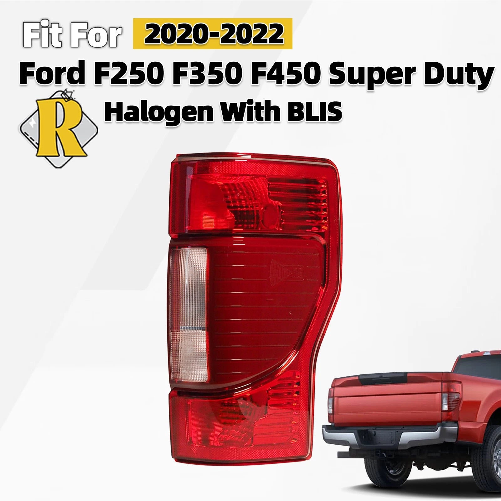 Halogen Tail Light Right Side for Ford F250 F350 F450 Super Duty (2020–2022)