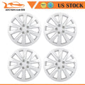 Set of 4 Wheel Covers 15" Snap-On Full Silver Hub Caps for All Vehicles