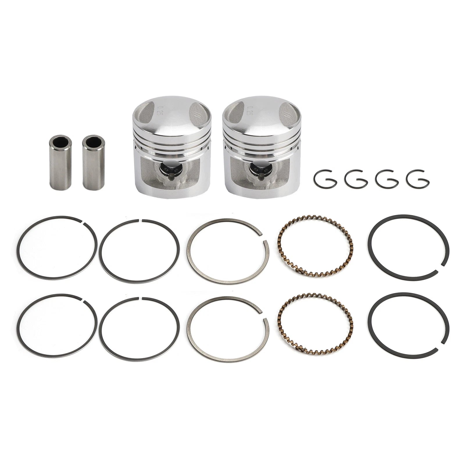 Piston Rings Pin Clips Kit 44.25mm for Honda CA125 CM125 CD125T CBT125 (1982–1999)