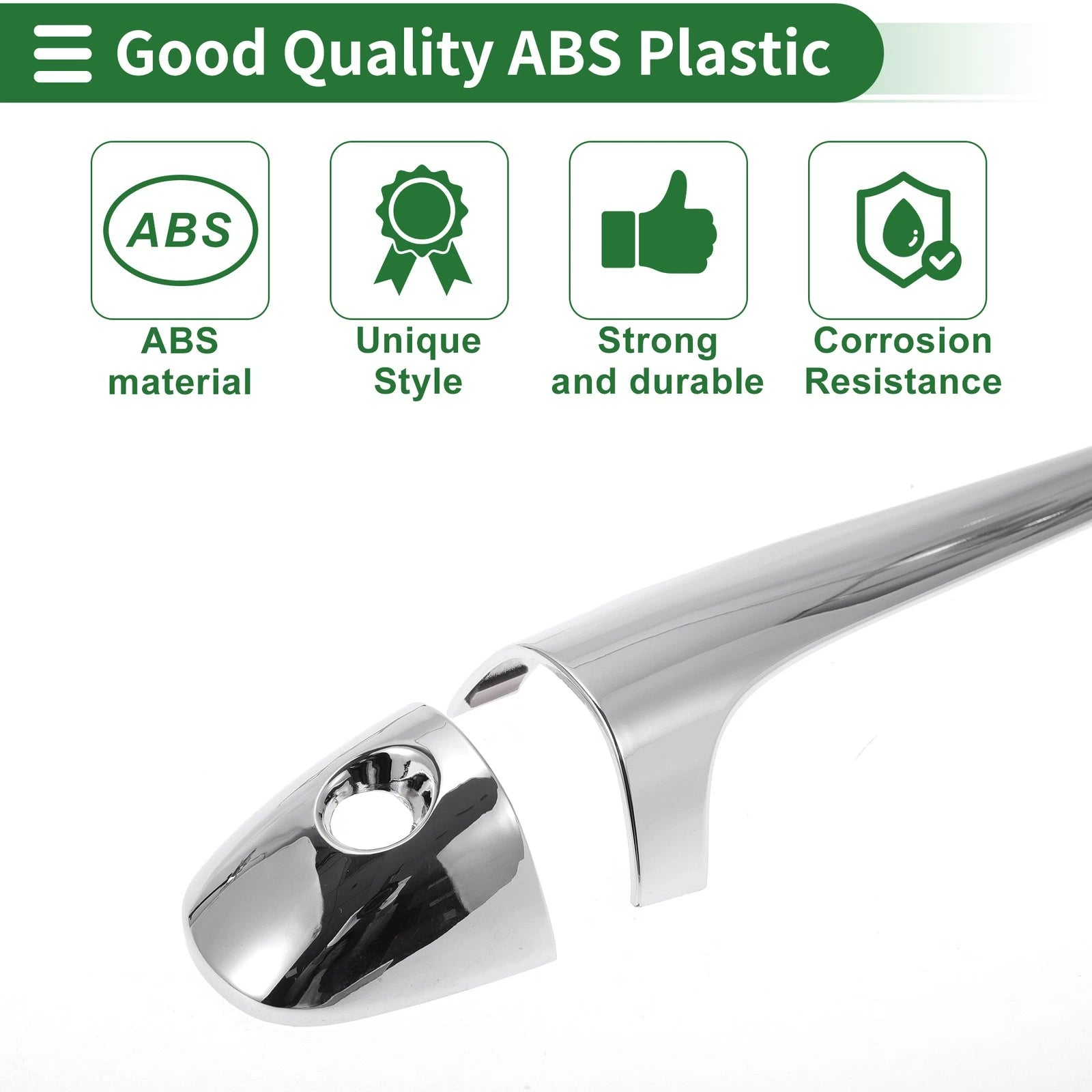 Car Door Handle Cover Trim for Toyota RAV4 (2013–2015) Silver Tone