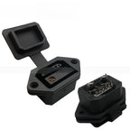 40A Black 2+6 Core Charging Socket Female with Comm Port for Electric Tricycles