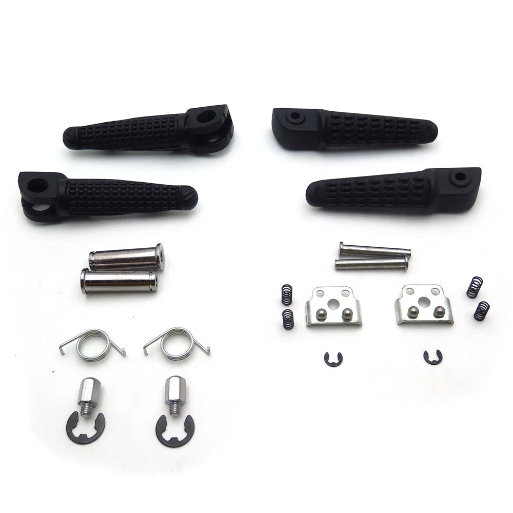 Set of 2 Black Foot Pegs for Kawasaki Ninja ZX10R ZX6R ZX9R (1998–2011)
