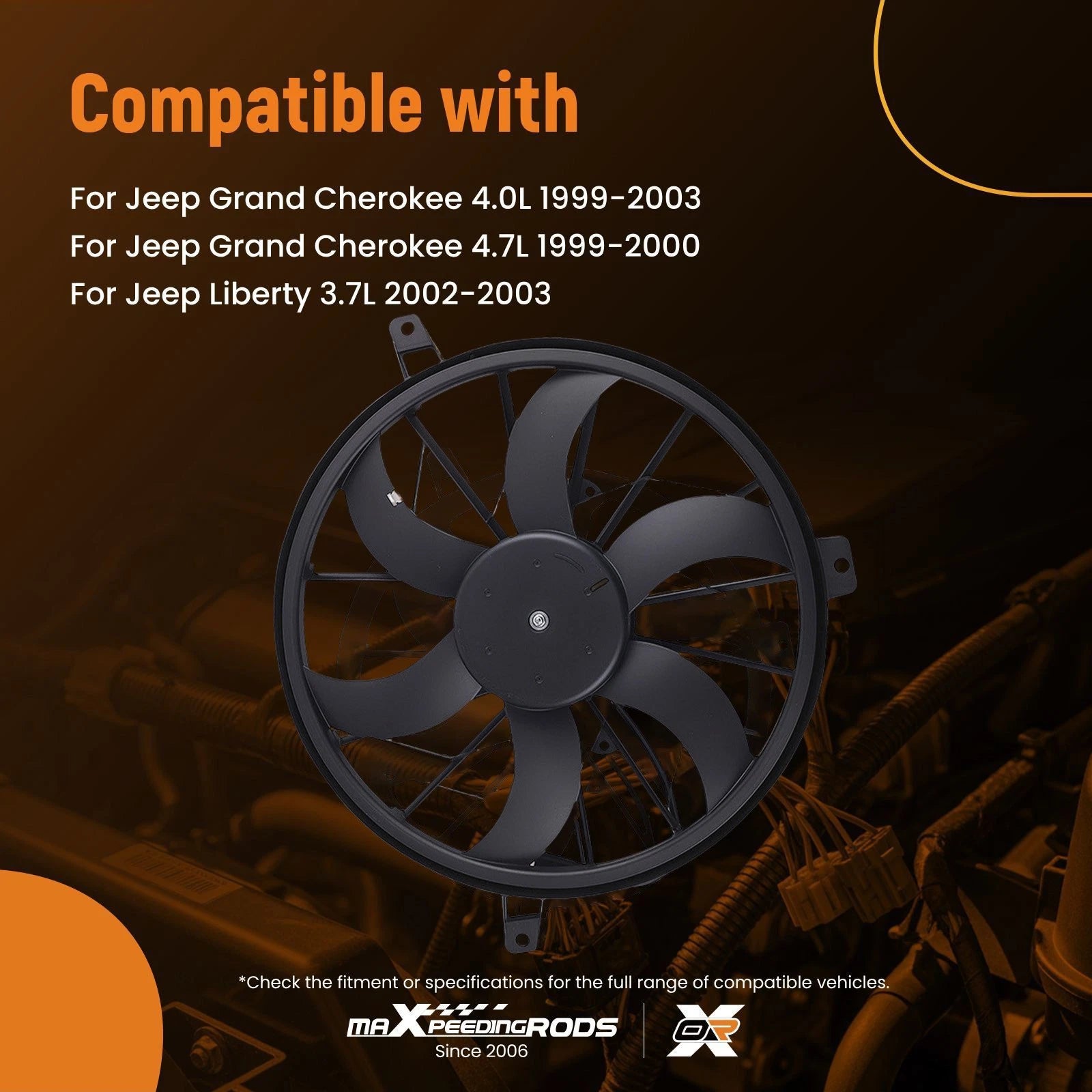 Radiator Cooling Fan Assembly for Jeep Grand Cherokee/Liberty (1999–2003)