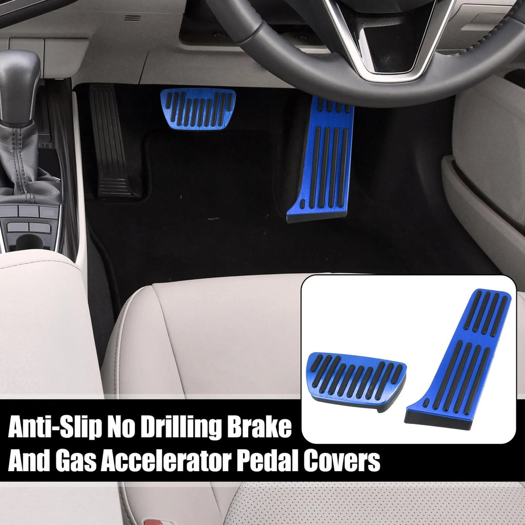 Anti Slip Brake and Gas Accelerator Pedal Pad Kit for Toyota Blue 