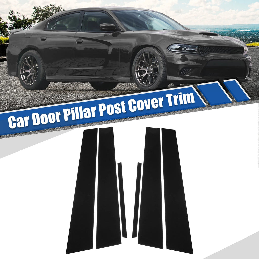 Glossy Black Door Window Pillar Posts Cover for Dodge Charger (2011–2021)