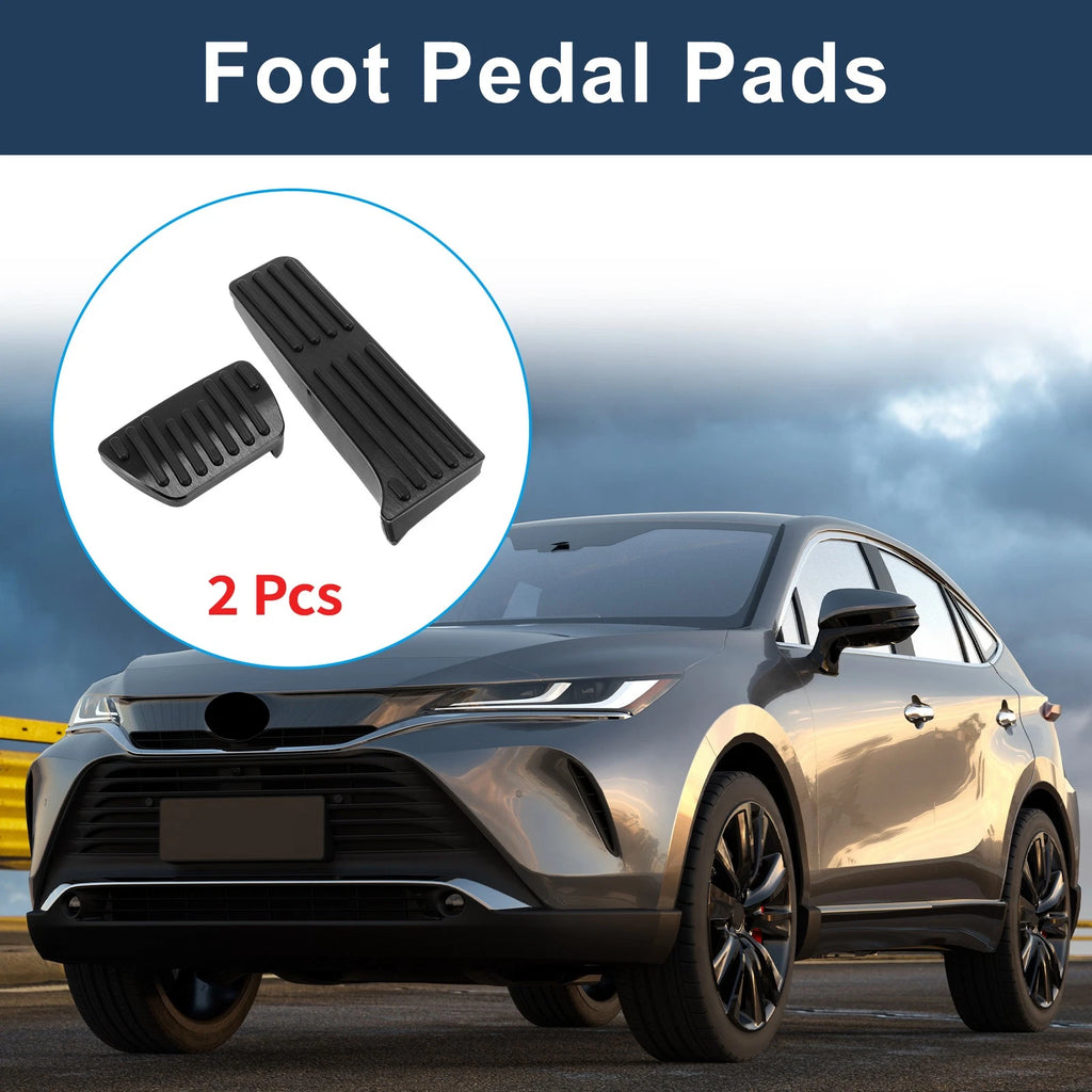 2 Pcs Accelerator Pedal Covers for Toyota Harrier (2022) - Black