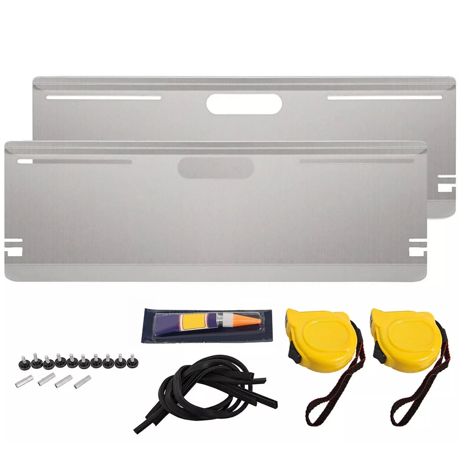 Wheel Alignment Tool Toe Plates Set of 2 with Tape Measures for