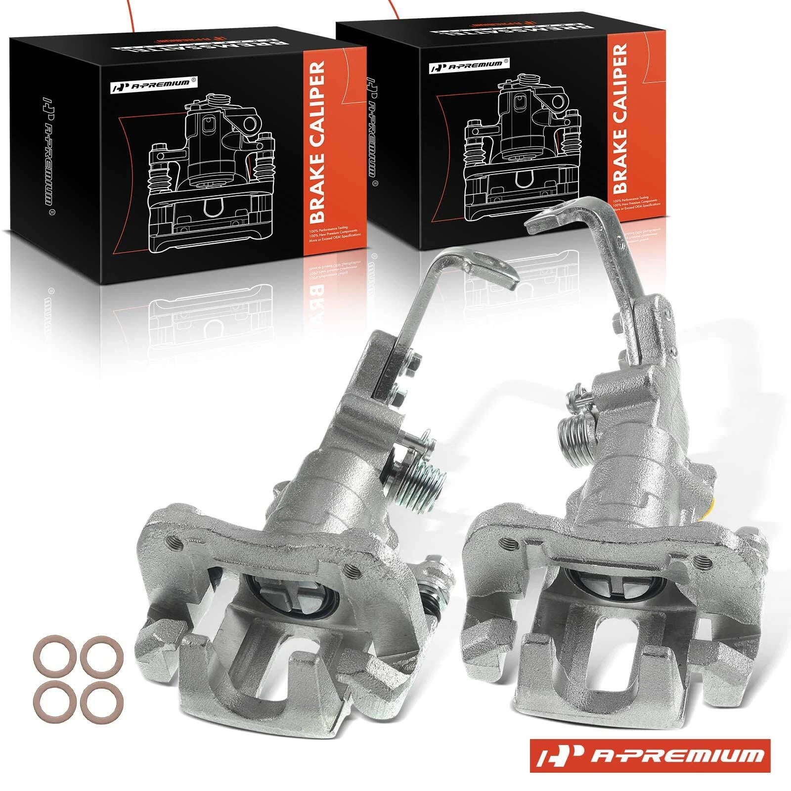 Pair Rear Disc Brake Calipers with Brackets for Honda Accord (1991–1997)