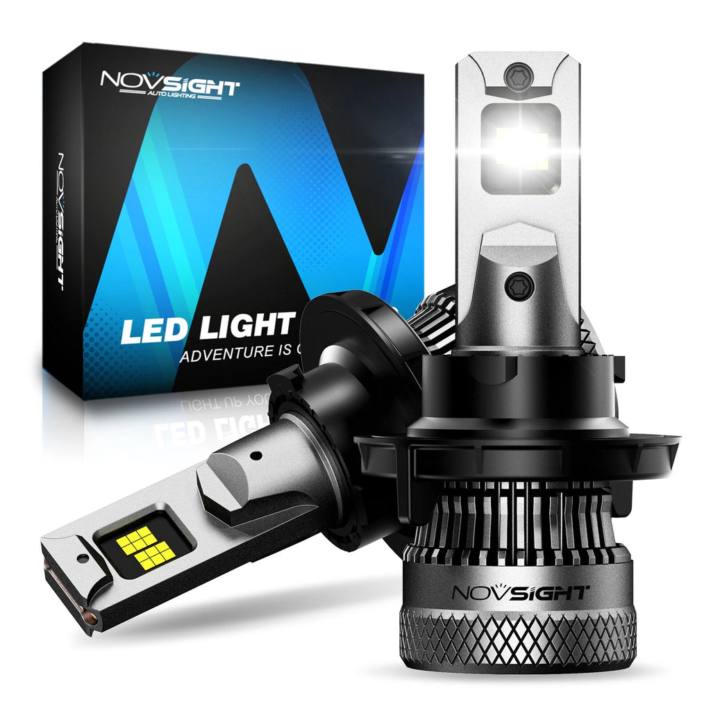 H13 LED Headlight Bulbs for NOVSIGHT (6500K, 40000LM, CANBUS)