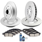 Set of 4 Brake Pads and Rotors for Honda Odyssey (2005–2010) Drilled