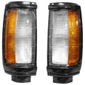 LH+RH Black Corner Lights Pair for Mitsubishi Triton ME MF MG MH MJ(1986-1996)