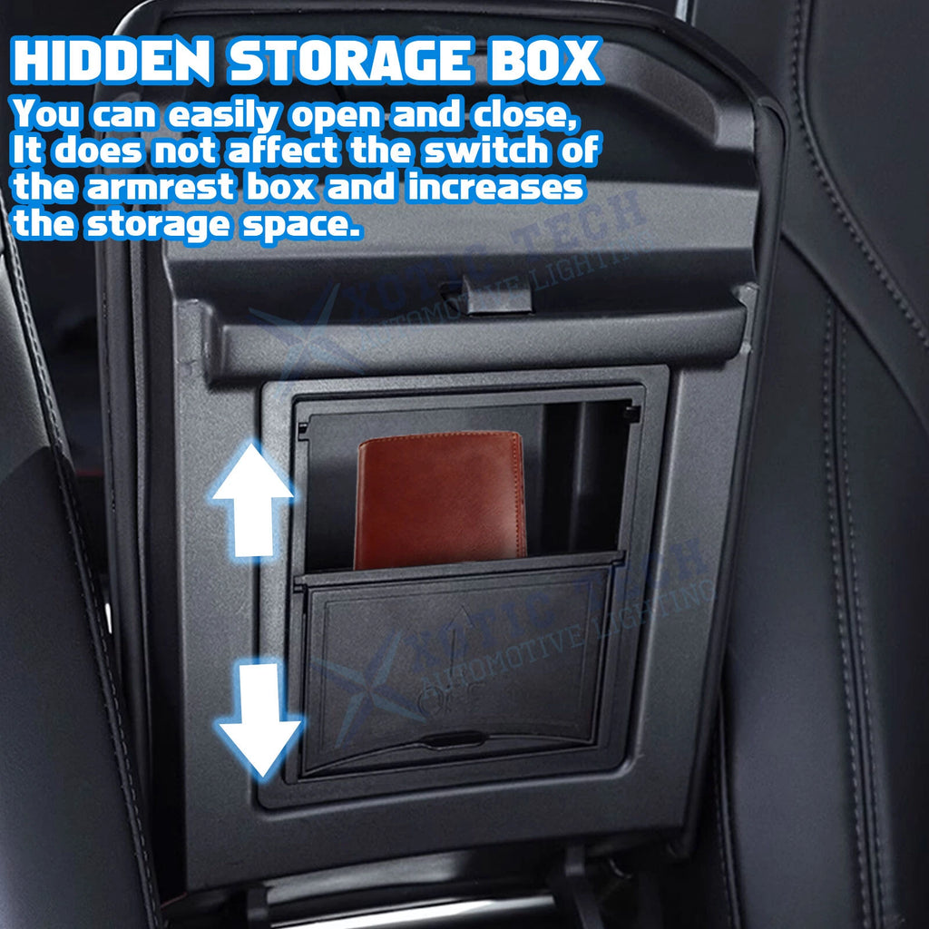 Center Console Organizer Tray Hidden Cubby for Tesla Model 3/Y (2020-2024)