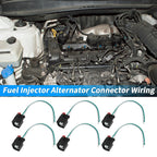 6 Pcs Fuel Injector Alternator Connector Wiring for Jeep Dodge Chrysler 
