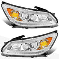 Projector Headlights for Honda Accord (2013–2015) - Chrome Housing, Amber Corner