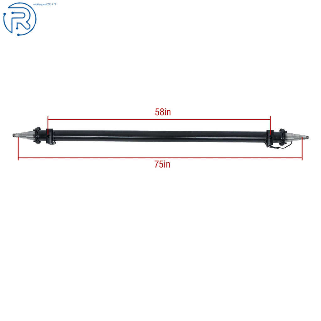 Trailer Axle Beam for 7000 lbs Trailers (75" Hub Face, 58" Spring Center)