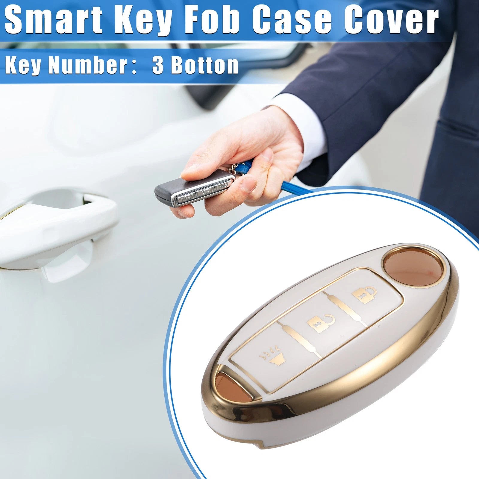 3 Button Keyless Key Fob Shell Cover Case for Nissan Altima Armada (2013–2023)