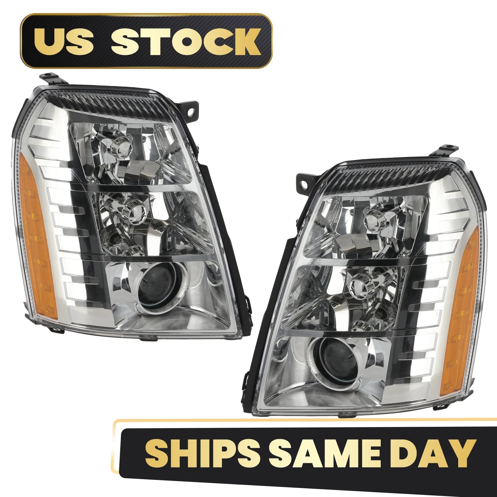 HID Headlight Set for Cadillac Escalade (2009–2014) Left + Right Pair