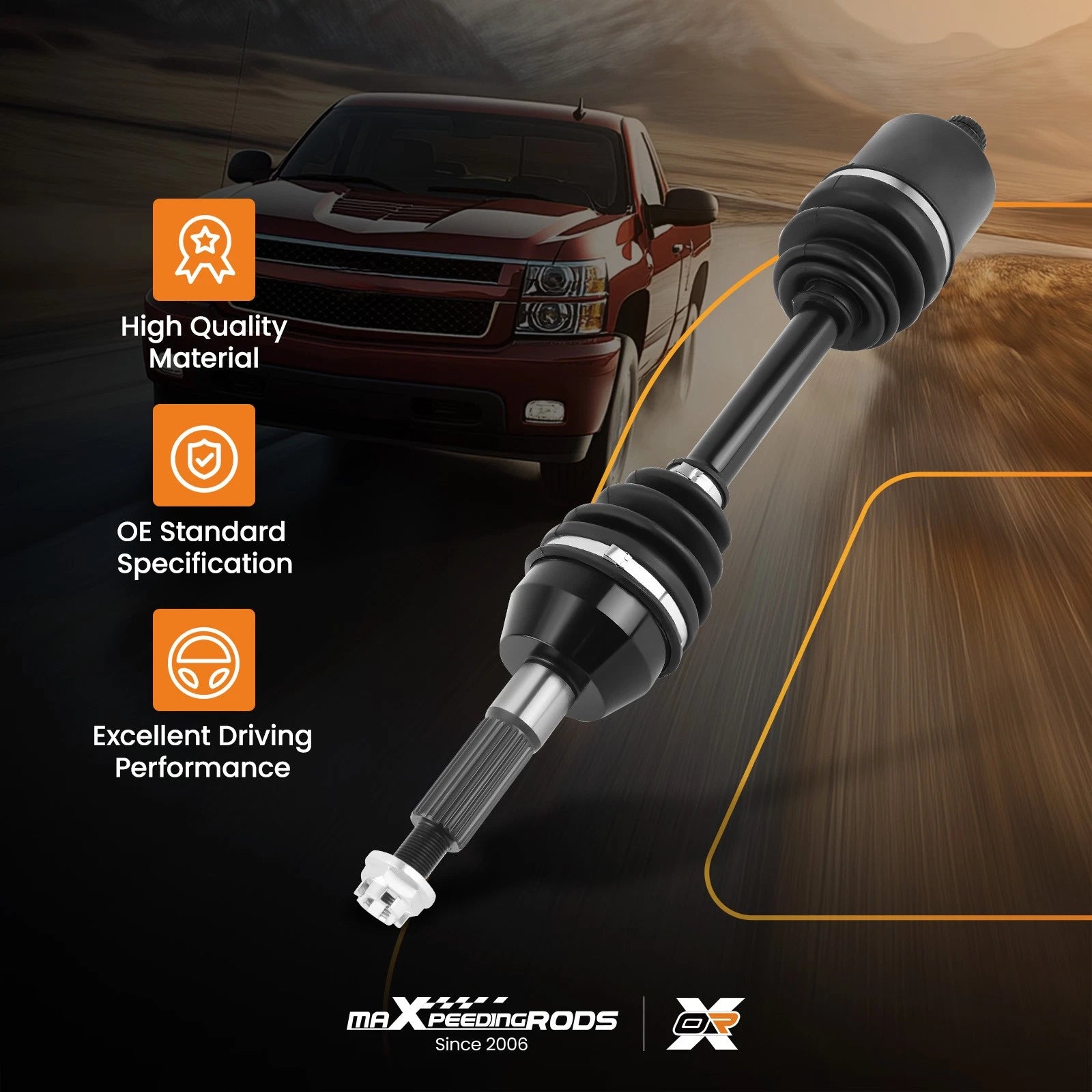 1x Rear CV Axle Drive Shaft for Polaris Sportsman 450 570 (2014–2021) 1337130