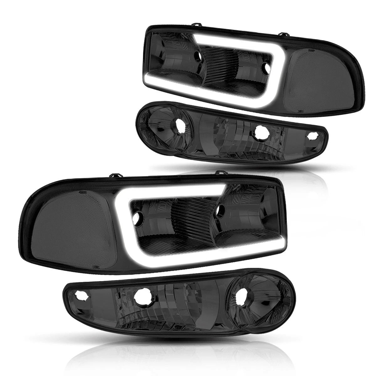 Headlights for Mercedes Sprinter 1500-4500 (2019–2022) Black Housing Clear Lens