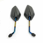 Carbon 10mm Thread Motorbike Mirrors Universal Pair for Motorbike/Scooter