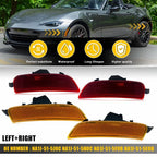 4X Amber Red Lens Marker Light Housings for Mazda MX-5 Miata (2016–2023)