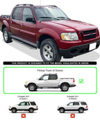 Set of 2 Polished 6" Side Step Bars for Ford Explorer Sport Trac (2001–2006)