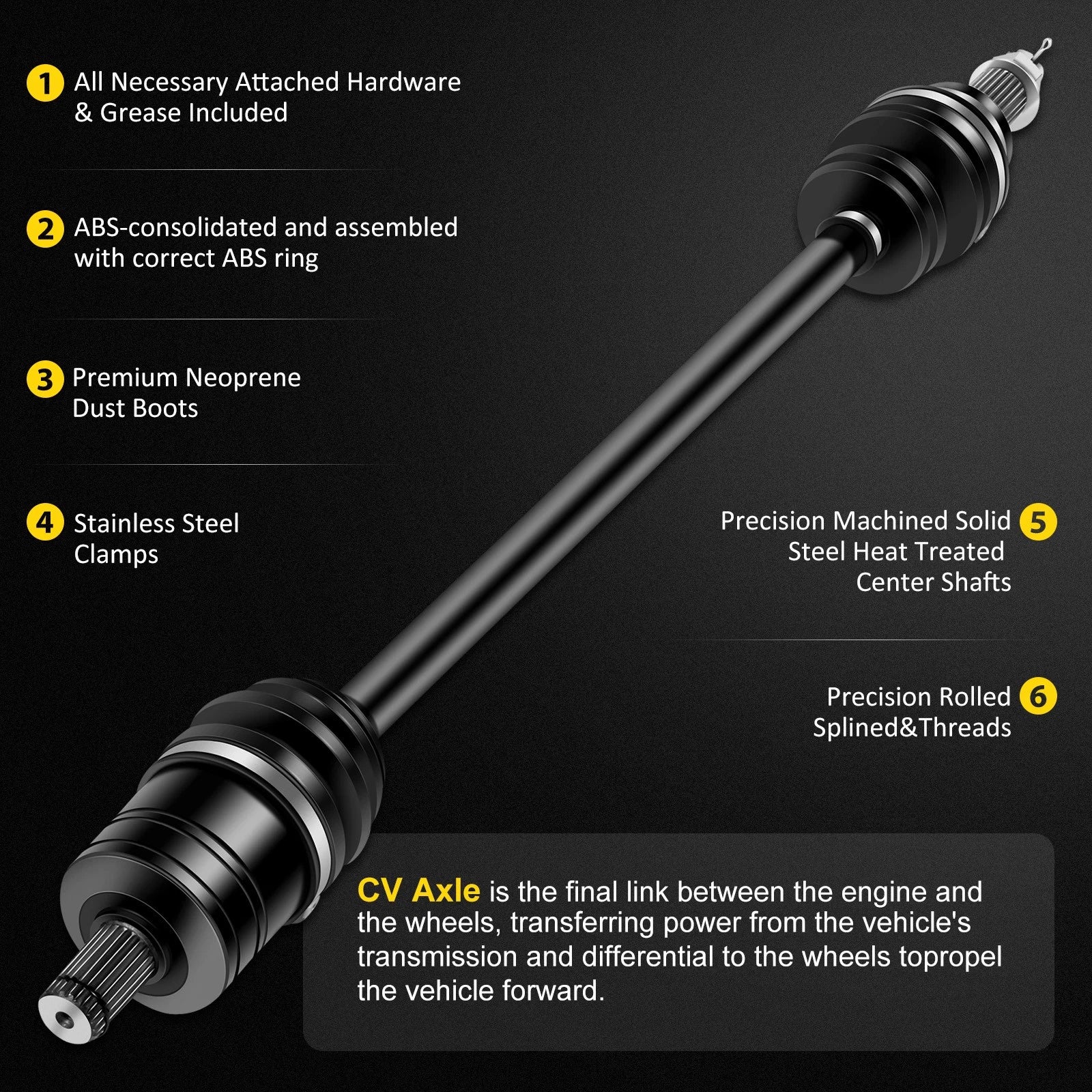 CV Axle Shaft Assembly for Polaris RZR 4 XP 1000 (2015–2019)