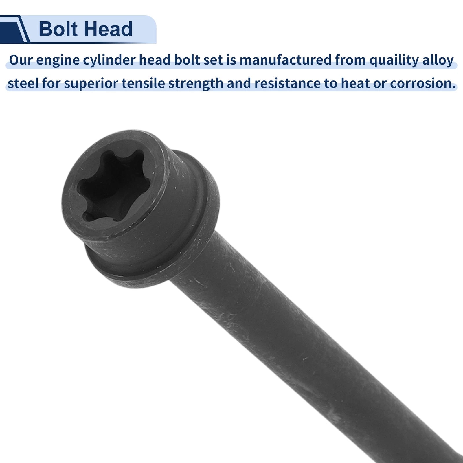 Set of 10 Engine Cylinder Head Bolts for Ford Bronco 2.3L L4 (2021–2022) No. ES 72207